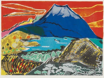 Blue Mt. Fuji from Taikan-san 大観山の青富士 by Tamako